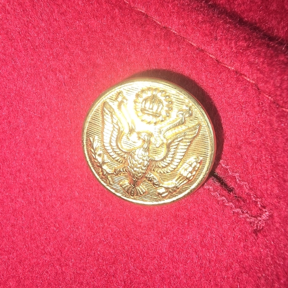 ASHLEY SCOTT VINTAGE WOOL DOUBLE BREASTED COAT GOLD BUTTONS LINED LARGE? - Picture 10 of 11